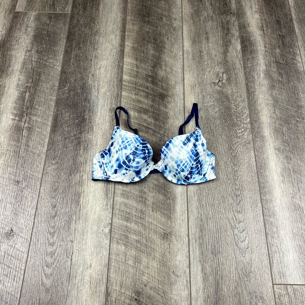 34C VS Blue Tie Dye Demi Bra